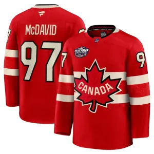 Fanatics Kanada 4 Nations Face Off Connor McDavid Pelipaita 2025 Premium Punainen
