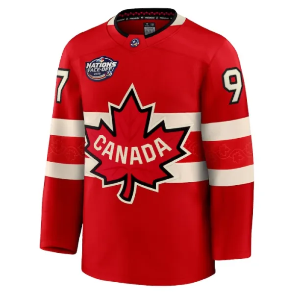 Fanatics Kanada 4 Nations Face Off Connor McDavid Pelipaita 2025 Premium Punainen
