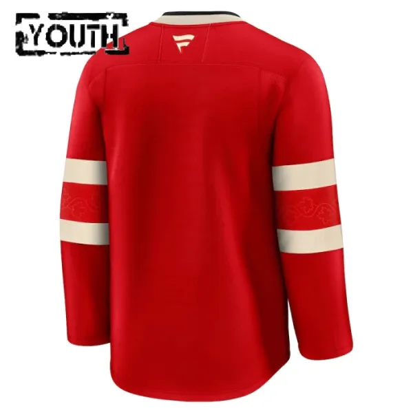 Fanatics Kanada 4 Nations Face Off Lasten Pelipaita 2025 Premium Punainen ( Omalla Nimellä )