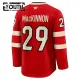 Fanatics Kanada 4 Nations Face Off Nathan Mackinnon Lasten Pelipaita 2025 Premium Punainen
