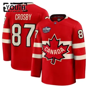 Fanatics Kanada 4 Nations Face Off Sidney Crosby Lasten Pelipaita 2025 Premium Punainen