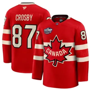 Fanatics Kanada 4 Nations Face Off Sidney Crosby Pelipaita 2025 Premium Punainen