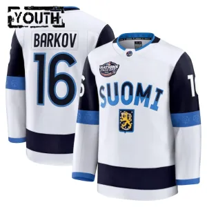 Fanatics Suomi 4 Nations Face Off Aleksander Barkov Lasten Pelipaita 2025 Premium Valkoinen