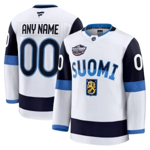 Fanatics Suomi 4 Nations Face Off Pelipaita 2025 Premium Valkoinen ( Omalla Nimellä )