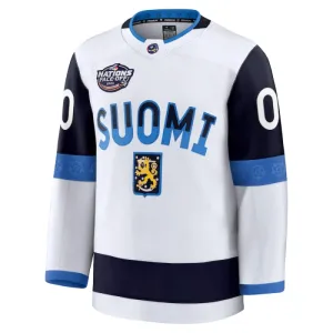 Fanatics Suomi 4 Nations Face Off Pelipaita 2025 Premium Valkoinen ( Omalla Nimellä )
