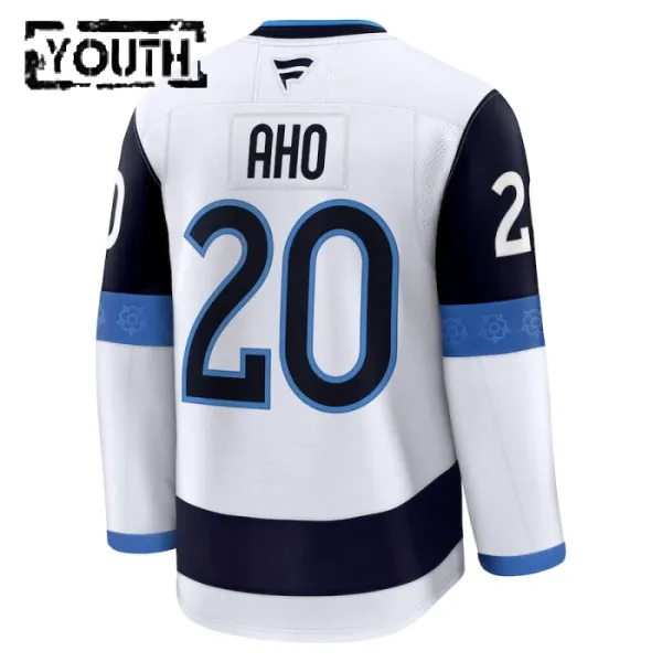 Fanatics Suomi 4 Nations Face Off Sebastian Aho Lasten Pelipaita 2025 Premium Valkoinen