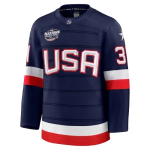 Fanatics USA 4 Nations Face Off Auston Matthews Pelipaita 2025 Premium Navy