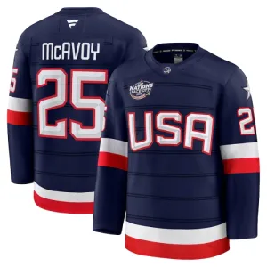 Fanatics USA 4 Nations Face Off Charlie Mcavoy Pelipaita 2025 Premium Navy