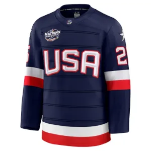 Fanatics USA 4 Nations Face Off Charlie Mcavoy Pelipaita 2025 Premium Navy