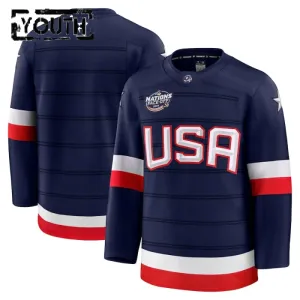 Fanatics USA 4 Nations Face Off Lasten Pelipaita 2025 Premium Navy ( Omalla Nimellä )