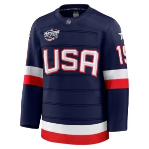 Fanatics USA 4 Nations Face Off Matthew Tkachuk Pelipaita 2025 Premium Navy