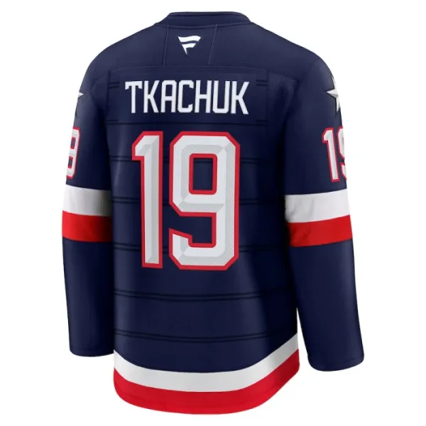 Fanatics USA 4 Nations Face Off Matthew Tkachuk Pelipaita 2025 Premium Navy