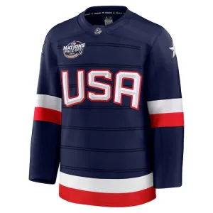 Fanatics USA 4 Nations Face Off Pelipaita 2025 Premium Navy ( Omalla Nimellä )