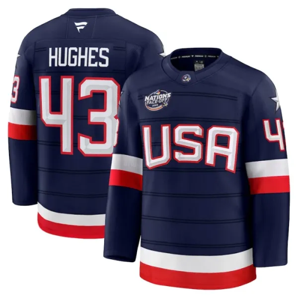 Fanatics USA 4 Nations Face Off Quinn Hughes Pelipaita 2025 Premium Navy Fanatics USA 4 Nations Face Off Quinn Hughes Pelipaita 2025 Premium Navy