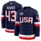 Fanatics USA 4 Nations Face Off Quinn Hughes Pelipaita 2025 Premium Navy